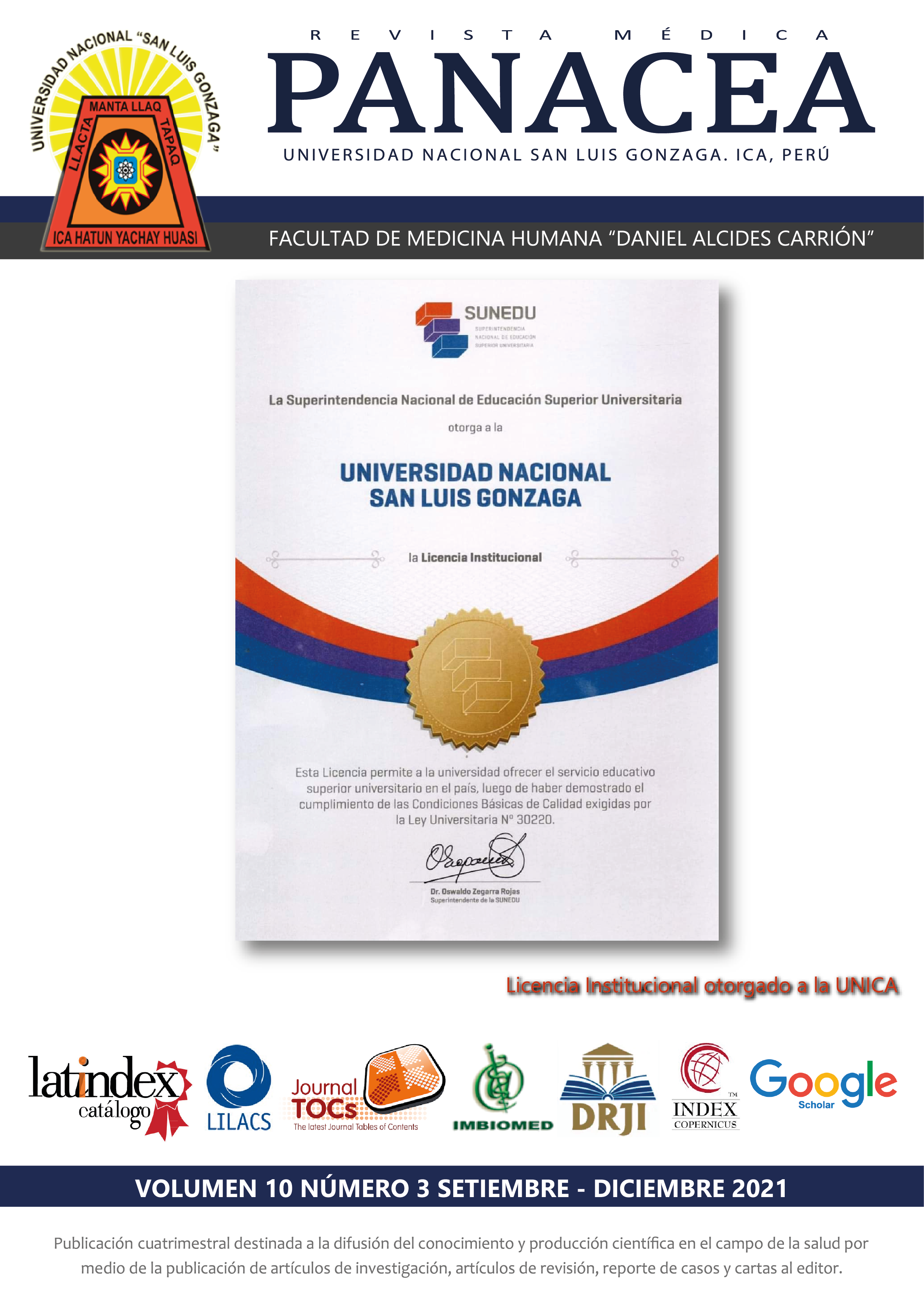 Ver Vol. 10 Núm. 3 (2021): Setiembre-Diciembre